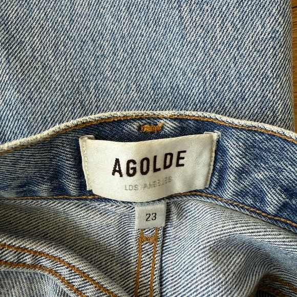 Agolde LANA Light Blue Straight Leg Jeans - Picture 4 of 9